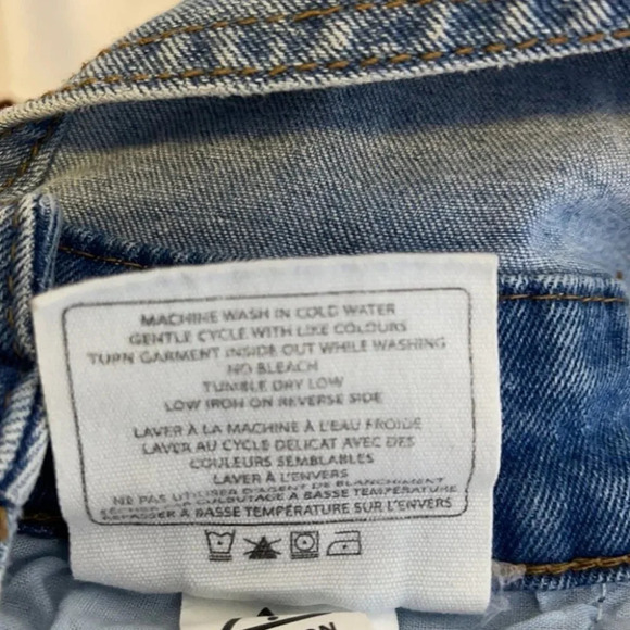 BLUENOTES Denim Overalls Blue Light Wash Bibbed Cotton Tapered Leg Boho Size XS - Picture 9 of 11